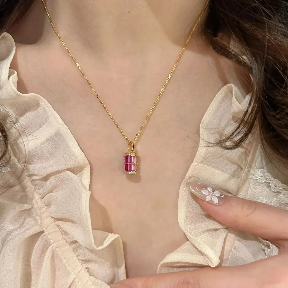 Colorful Austrian Crystal Rainbow Planet Small Pendant Necklace Woman Girlfriend Gold Filled Jewelry Chic Choker Birthday Gifts