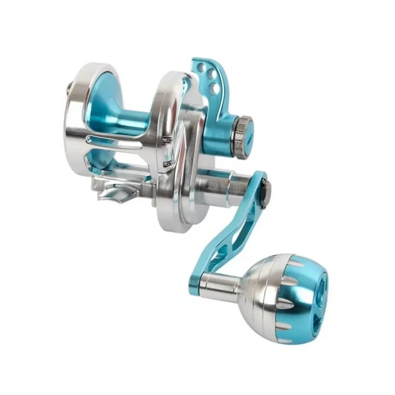 Conventional Saltwater Sea Baitcasting Casting Offshore Boat Jig Fishing Reel Max Drag 30Kg Metal Light Slow Jigging Reels