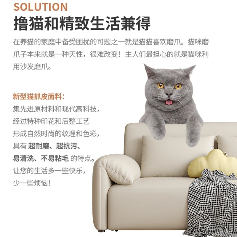 Sofa bed Electric intelligent dual-purpose remote control telescopic small apartment Living room Bedroom Balcony Cat