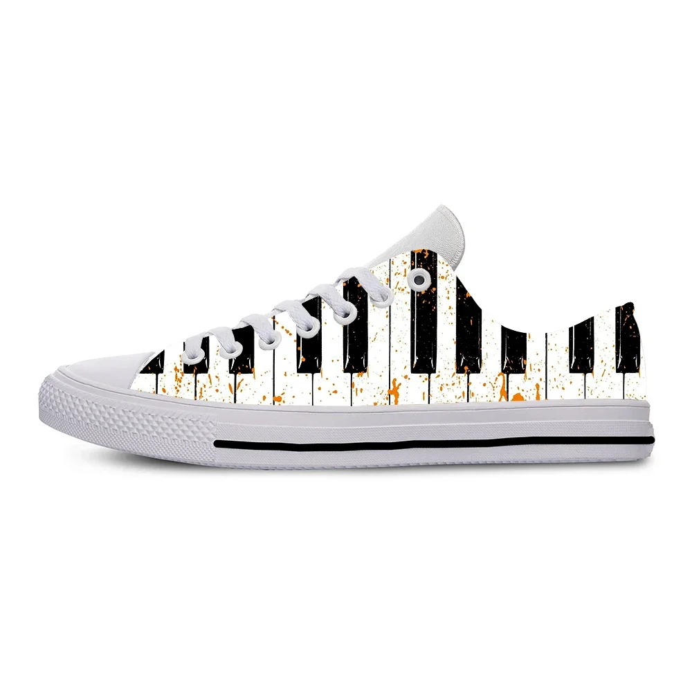 Piano Keyboard Art Aesthetic Summer Fashion Hot Board Shoes Cool Low Top Lightweight Casual Shoes Breathable Men Women Sneakers