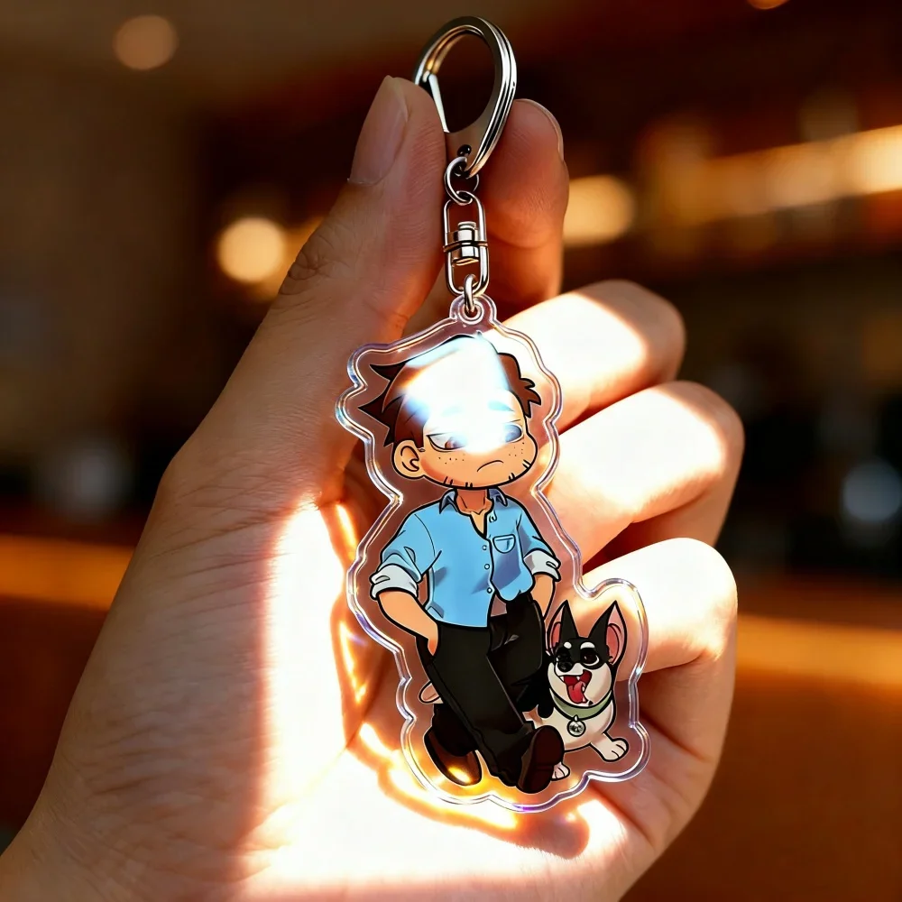 لعبة الكرتون تشيبي المفاتيح للإكسسوارات ميكا رجل شقراء السترة روبرت روبرتسون كيرينغ مجوهرات الألعاب المشجعين الهدايا