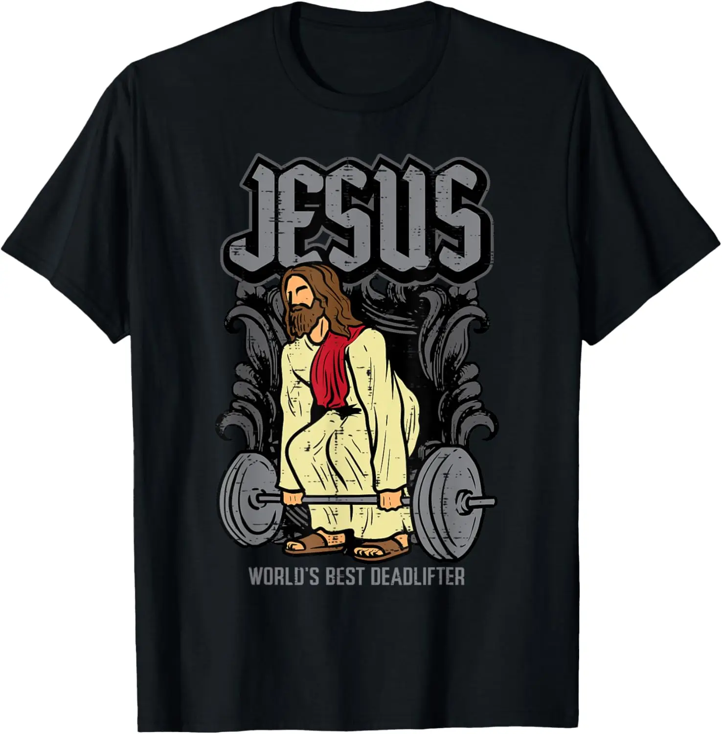 Gym Jesus Worlds Best Deadlifter Christian Workout Men Women T-Shirt Custom Printed Graphic T Shirts Ropa De Mujer