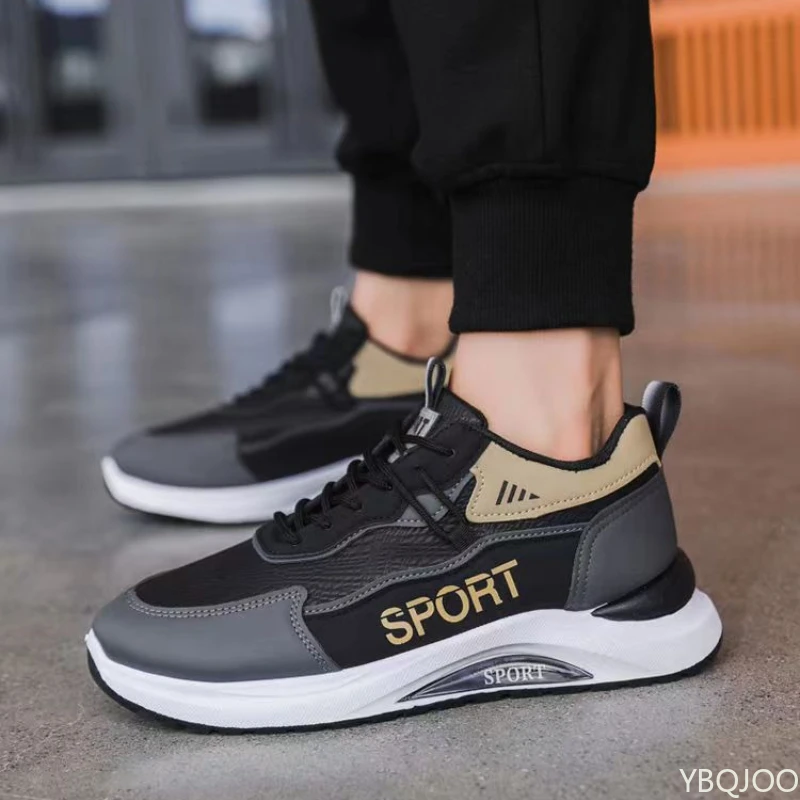 Primavera otoño nuevos zapatos deportivos de ocio para hombres con fondo suave antideslizante resistente al desgaste cómodos zapatos individuales impermeables para hombres