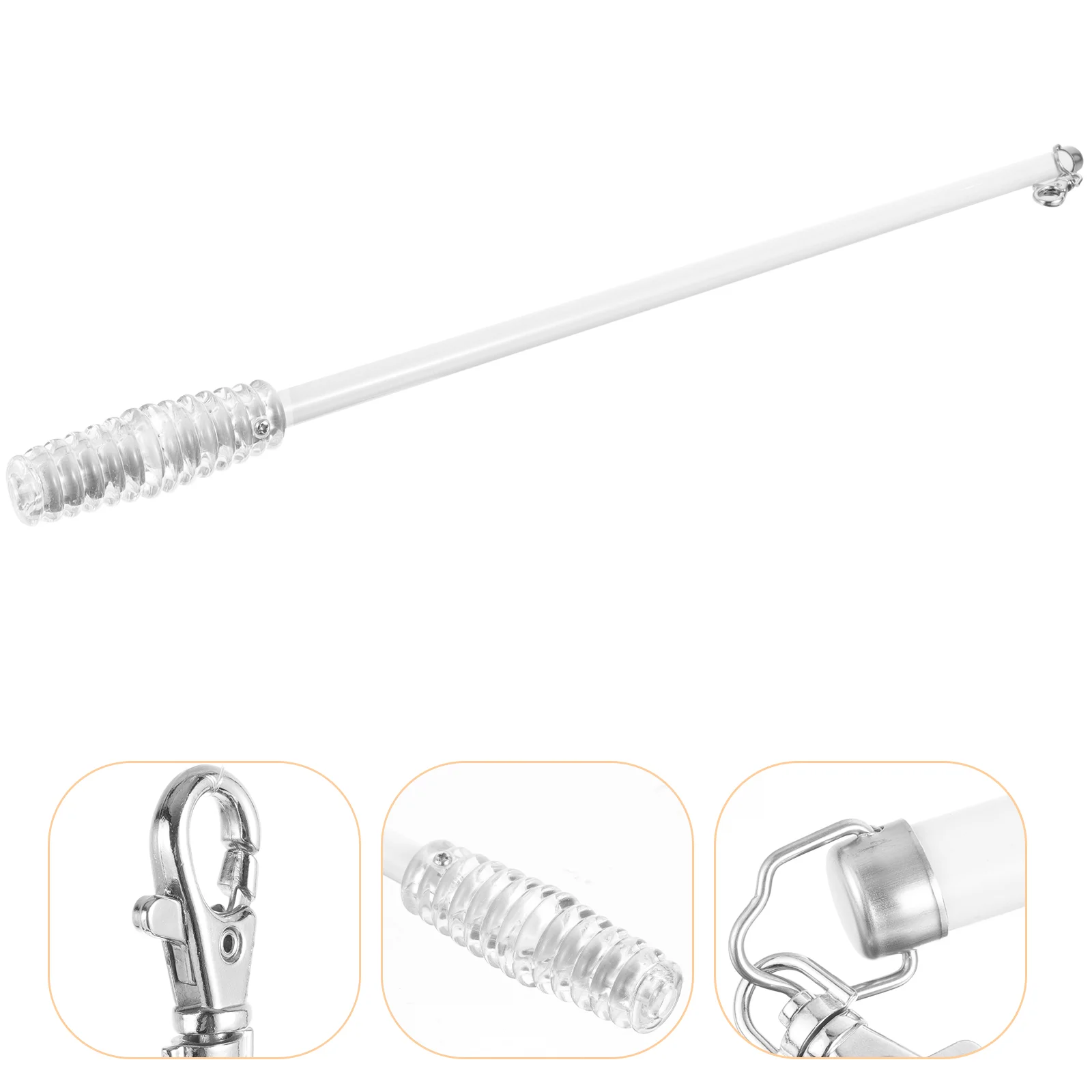 Przycisk Automatyczny pręt do zasłon Białe zasłony Różdżka do zasłon 555X28CM Pręty do draperii ze stopu aluminium