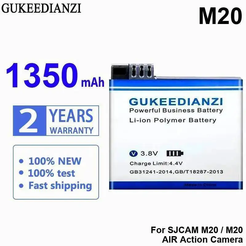 

Safe For Sjcam M20 Air Action Camera 1350Mah Sports Battery