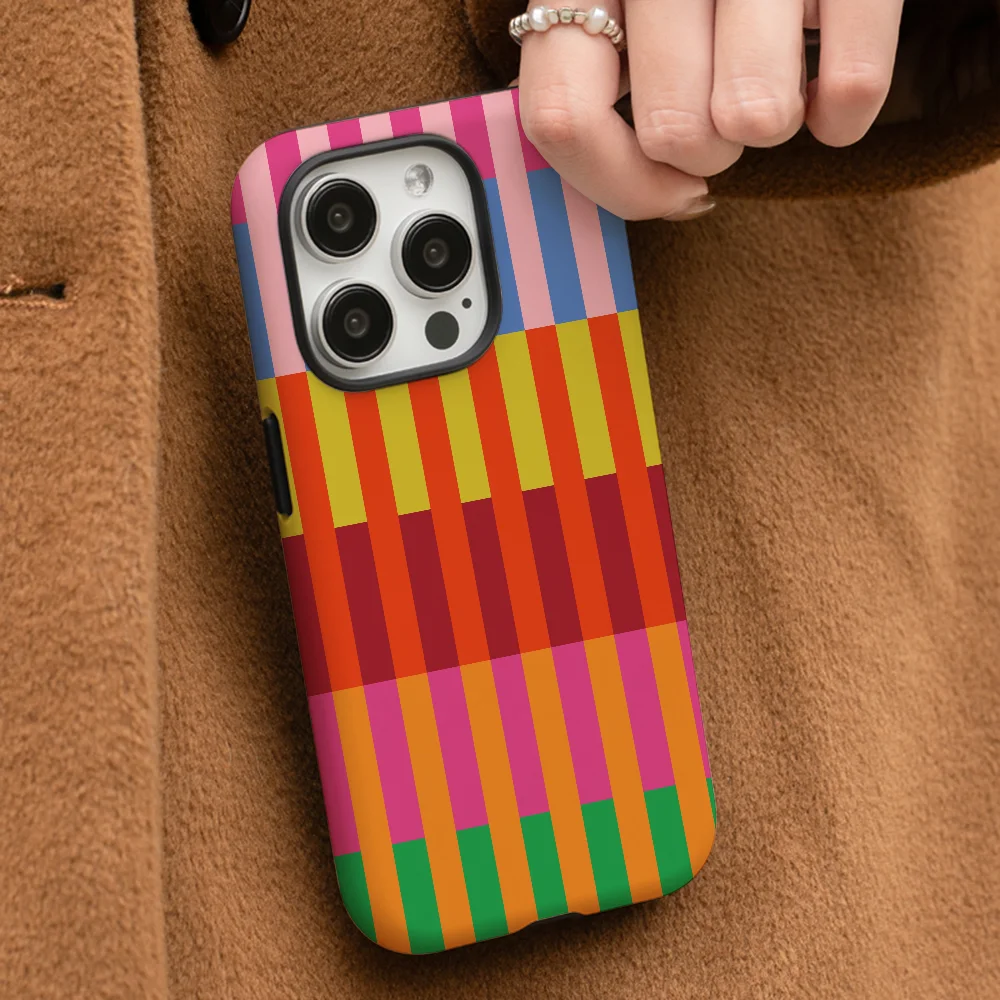 الملونة المشارب قوية جراب هاتف حالة الهاتف فيلم قذيفة آيفون 16 15 14 13 12 11 برو ماكس زائد