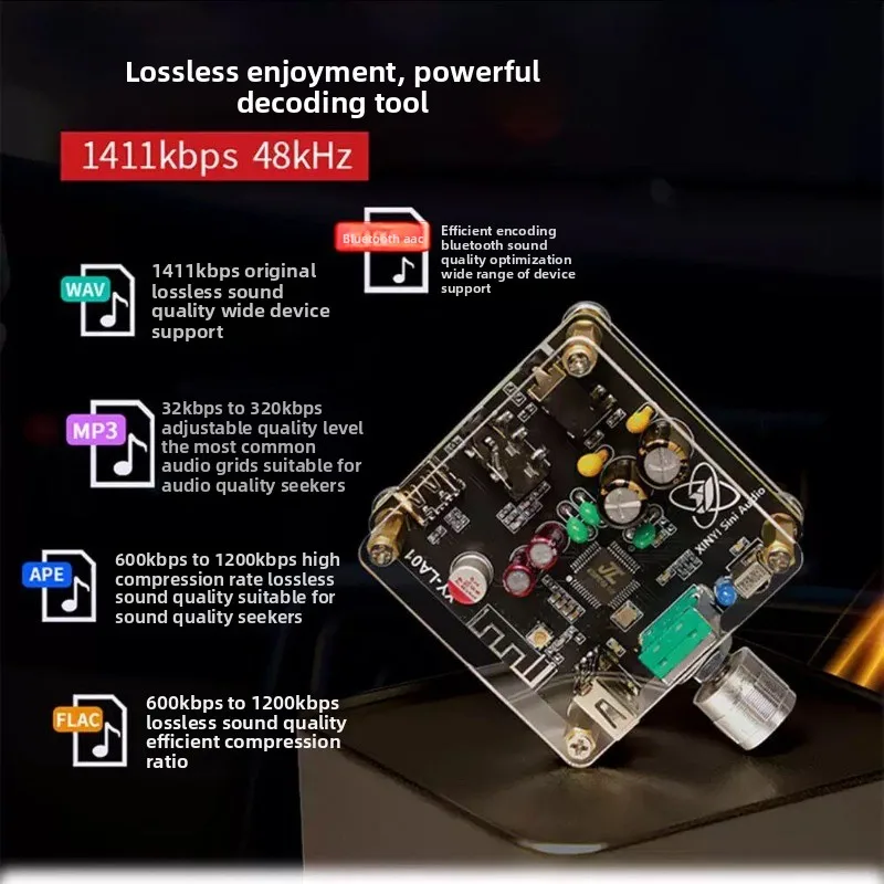 LA01 Lossless Audiophile HIFI5.2 Bluetooth USB Disk Decoding Board Player Audio Receiver Old Audio Amplifier Board