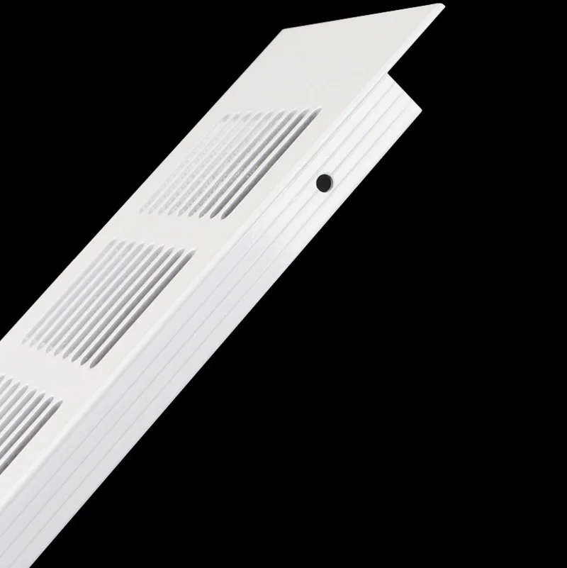 4Pcs White Powder Coating Rectangular Aluminum Cabinet Ventilation Grille For Optimal Cover