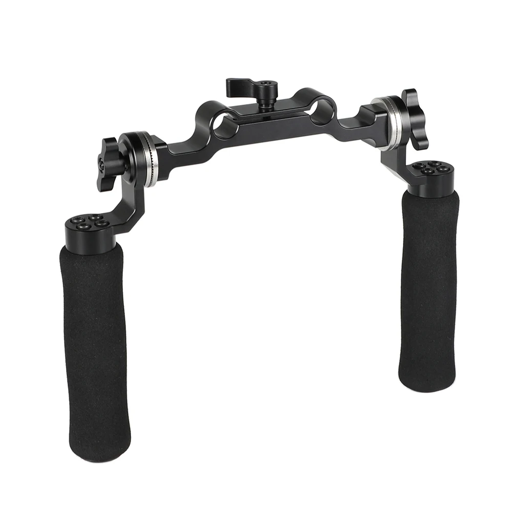 CAMVATE Sponge Camera Handle Grips WIth ARRI Rosette Mount Connection & Dual 15mm Rod Clamp For DSLR Camera Shoulder Mount Rig