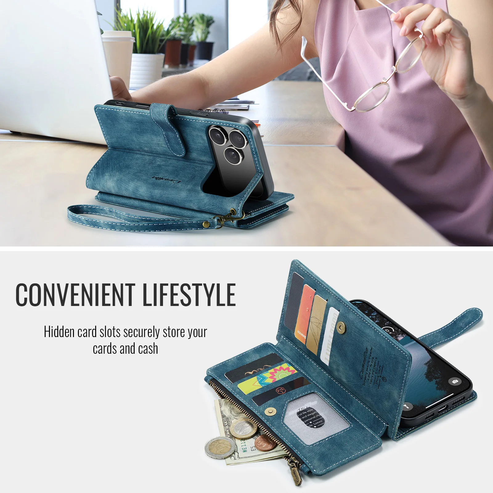 Zipper Wallet Leather Cards So - Briefcase Leather Slim review and price