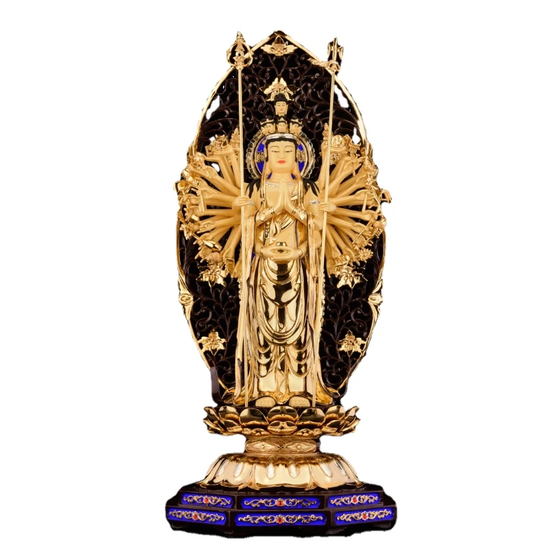 Thousand-Handed and Thousand-Eyed Guanyin Bodhisattva Thousand-Hand Kwan-Yin Buddha Statue Enshrine Consecrated Ornaments