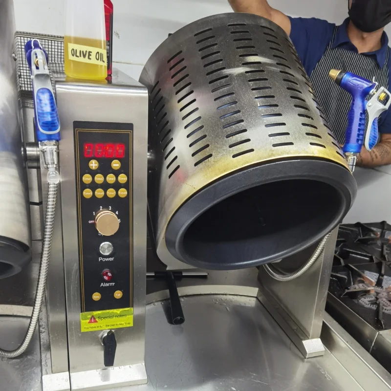 Lestov Brand Stainless Steel Automatic Robotic  Wok Cooking Machine With Auto Shut-Off Safety For Restaurant Canteen
