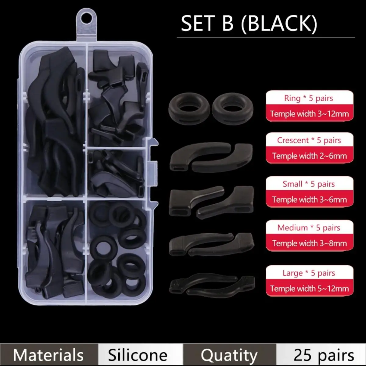 25 Pairs Eyeglasses Retainers Premium Silicone Anti-Slip Eyeglass Holder Comfort Ear Grip Hooks Protectors For Spectacle Eyewear image 6