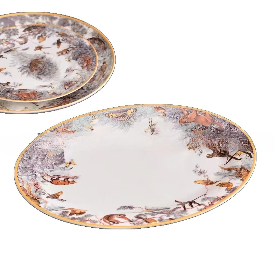 Bone china tableware set 58 heads with dishes