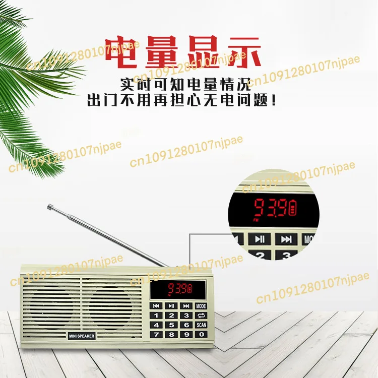 

Новый двухдиапазонный радиоприемник L-518FM/AM для пожилых людей, портативная вставка карт, MP3, два динамика