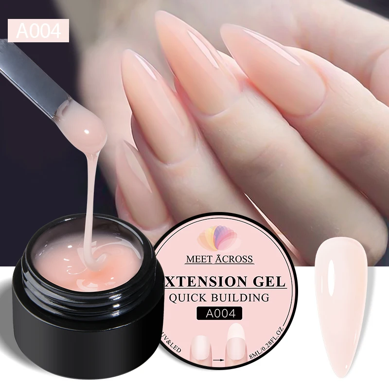 8ml Nude Różowy Biały Szybki Żel do Przedłużania Paznokci Vernis Semi Permanent UV Żel Konstrukcyjny do Przedłużania Paznokci Akcesoria do Paznokci