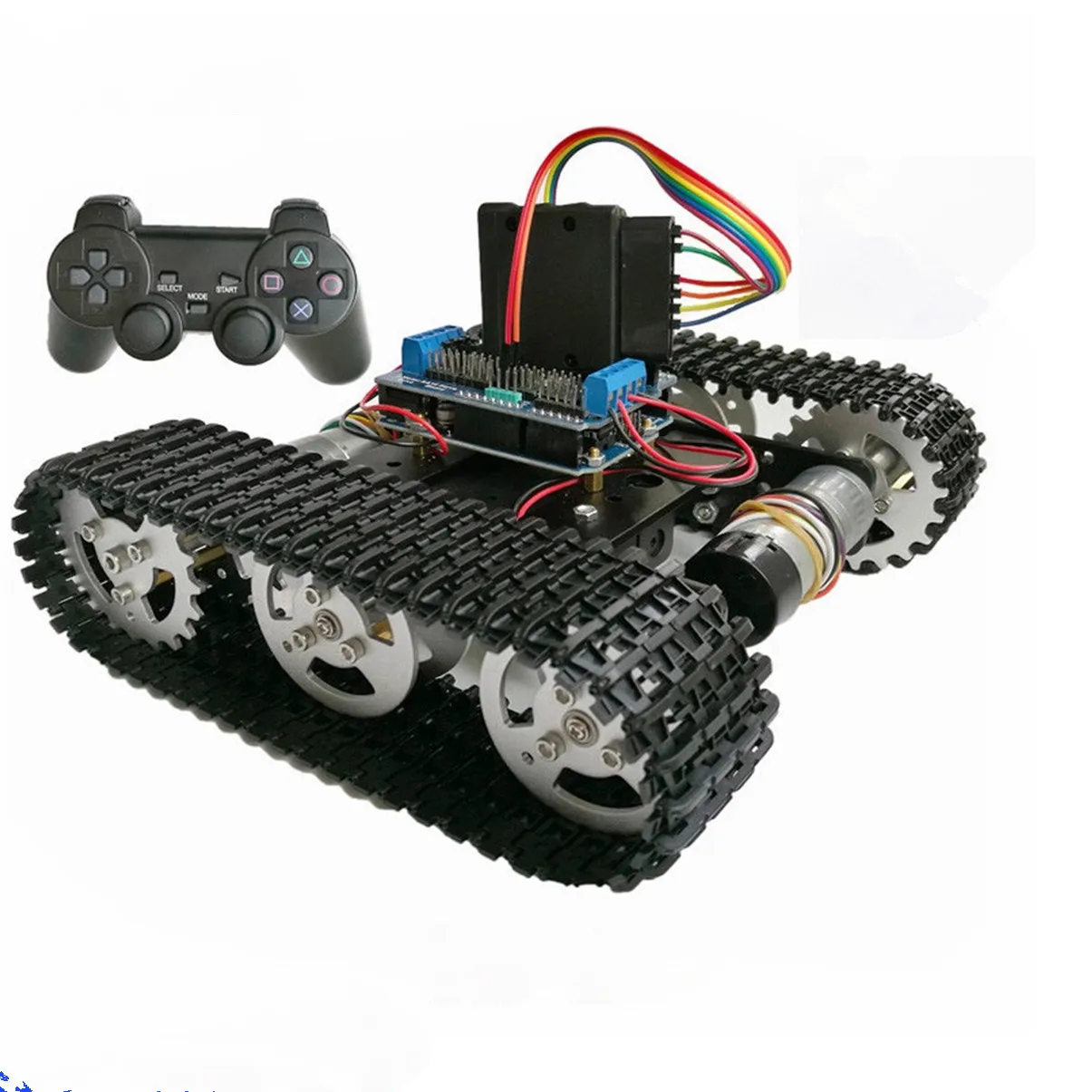 DOIT Bluetooth/WiFi Control Smart Robot Tank Car compatible for arduino Motor Drive DIY RC Toy Metal Caterpillar chassis