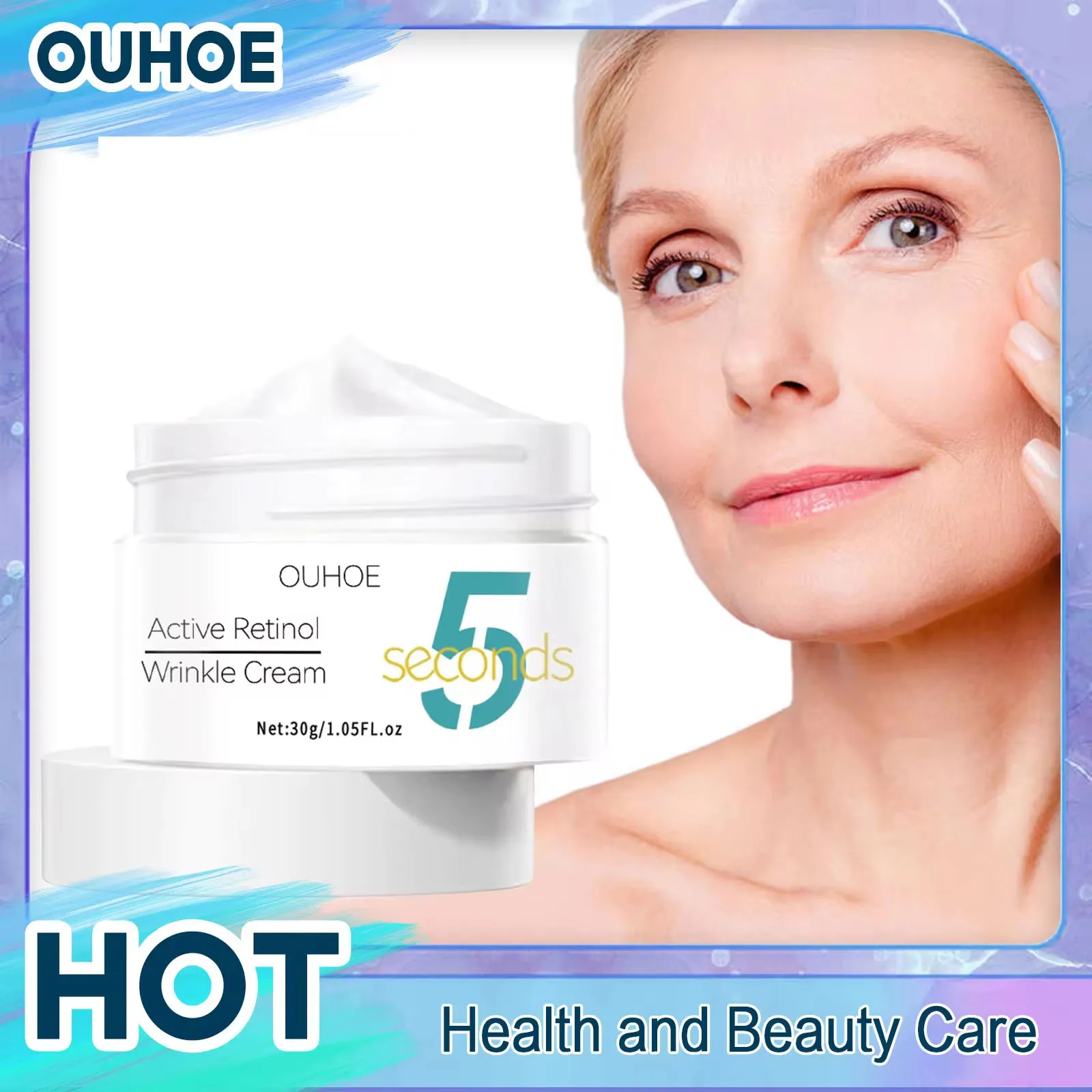 Retinol Face Cream Anti Aging Smooth Pores Improve Fine Lines Puffiness Tightening Whitening Anti Wrinkle Facial Cream Skin Care