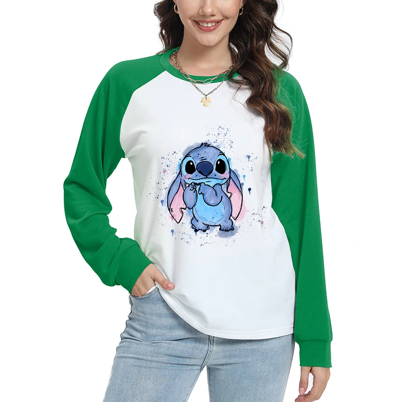 Disney Y2k Clothes Woman Sweatshirts sweater Hoodies  Long Sleeves Y2k Women's Clothing Trends 2025 Stitch Ladies Top Hoodie