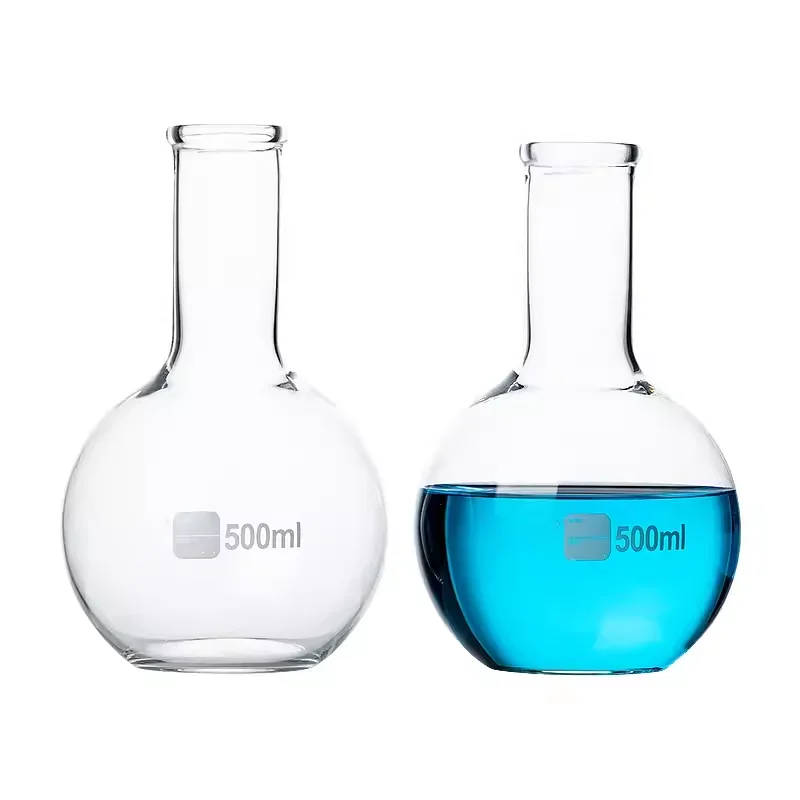 Single mouth flat bottom flask distillation flask 50M100ml250ml500ml1000ml2000ml high borosilicate high temperature resistant