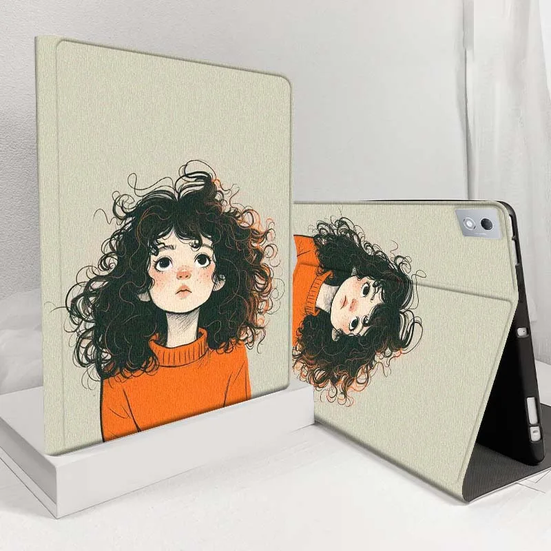 

Cartoon Hat Glasses For Lenovo Pad Legion Xiaoxin Tab Y700 K10 M10 P11 3rd Pro GT Plus Gen 5G Tablet Case