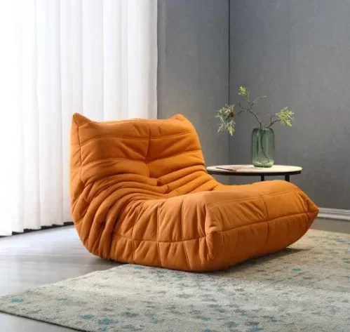 

Cat Scratch Leather Nordic Togo Internet Celebrity Lazy Caterpillar Sofa Bedroom Single Person Sofa Chair Living Room Suede