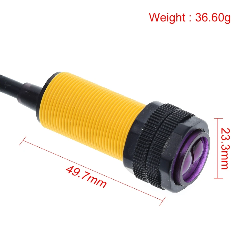 Smart Car Robot E18-D80NK Infrared Obstacle Avoidance Photoelectric Sensor Proximity Switch 3-80cm Detection Range Adjustable