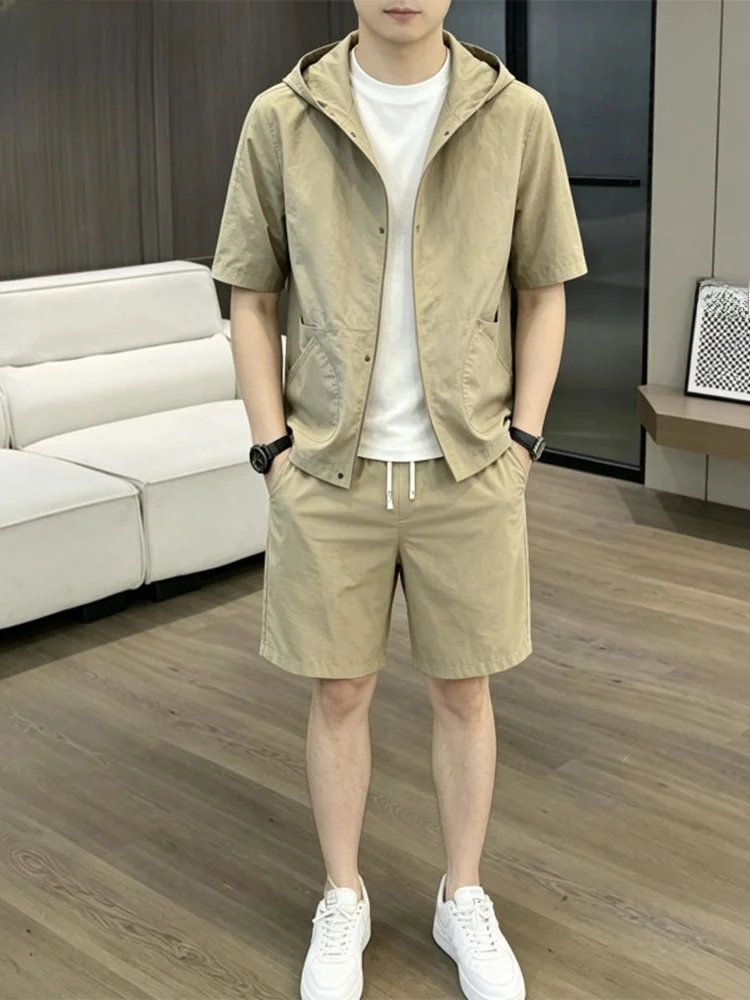 Conjunto Casual Masculino TUCANO Verão 2026 Novo, Camiseta de Manga Curta e Shorts, Tendência de Moda Versátil, Conjunto de Duas Peças em Fibra de Poliéster para Jovens