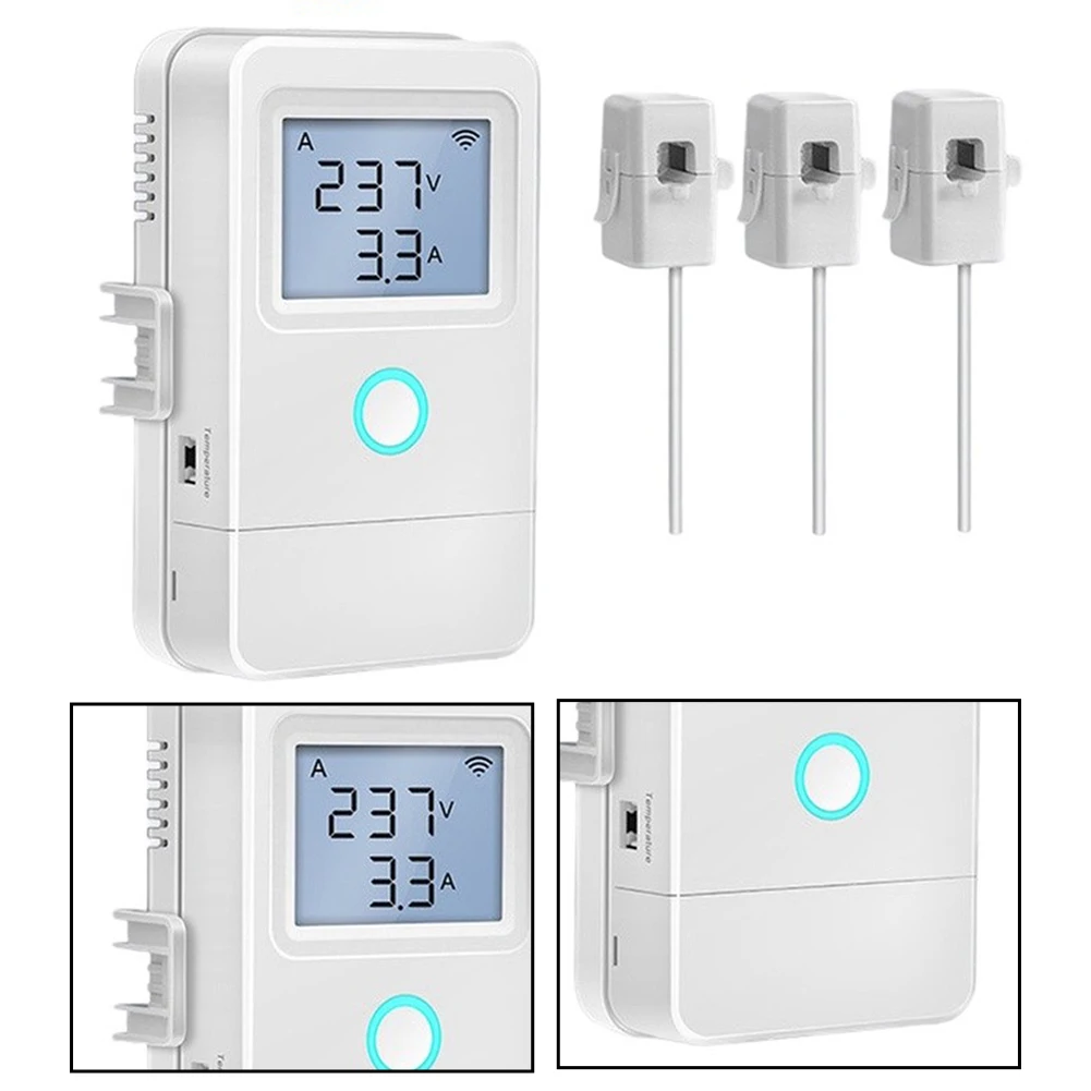 3-Phase WiFi Energy Meter 80A With Current Sensors, App-Controlled Real-Time Electricity Monitor For Home & Workshop