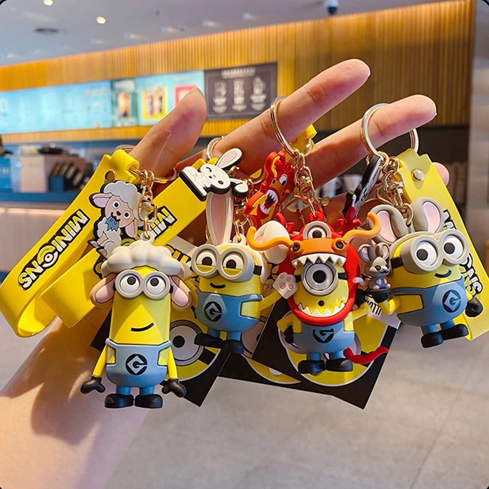 12 chinesische Tierkreis Serie Schergen Anime Schlüssel bund niedlichen Cartoon Kind Spielzeug Schlüssel ring Schult asche Auto Schlüssel Zubehör Geschenke