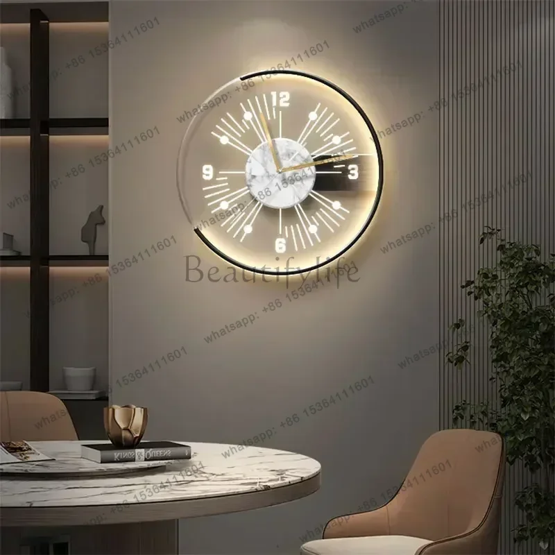 LJY Led Battery Wall Clock Bedroom Quiet Nordic Large Digital Clock Wall Luxury Movement Horloge Murale Living Room Furniture