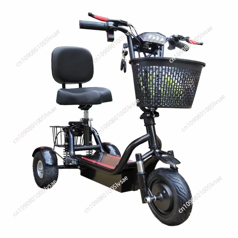 

EU Stock Foldable Electric Tricycle Scooter For 2 Person Elderly Adults Women Battery Removable Mini 3 Wheel Mobility Scooter