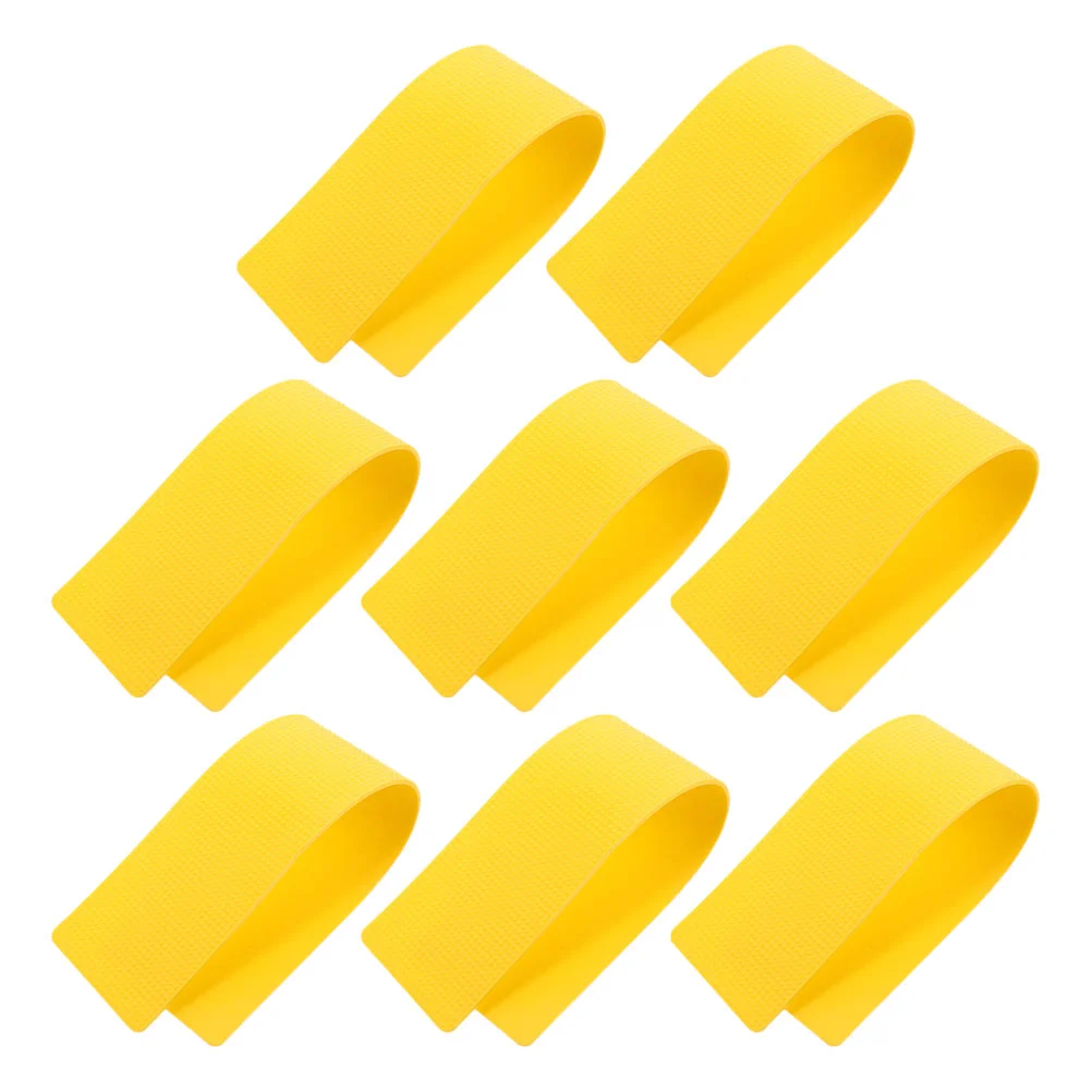 

8 Pcs Turf Tape Tennis Court Landmark Mat Training Equipment Spot Markers Floor Activity Walker Yellow Portable Pads