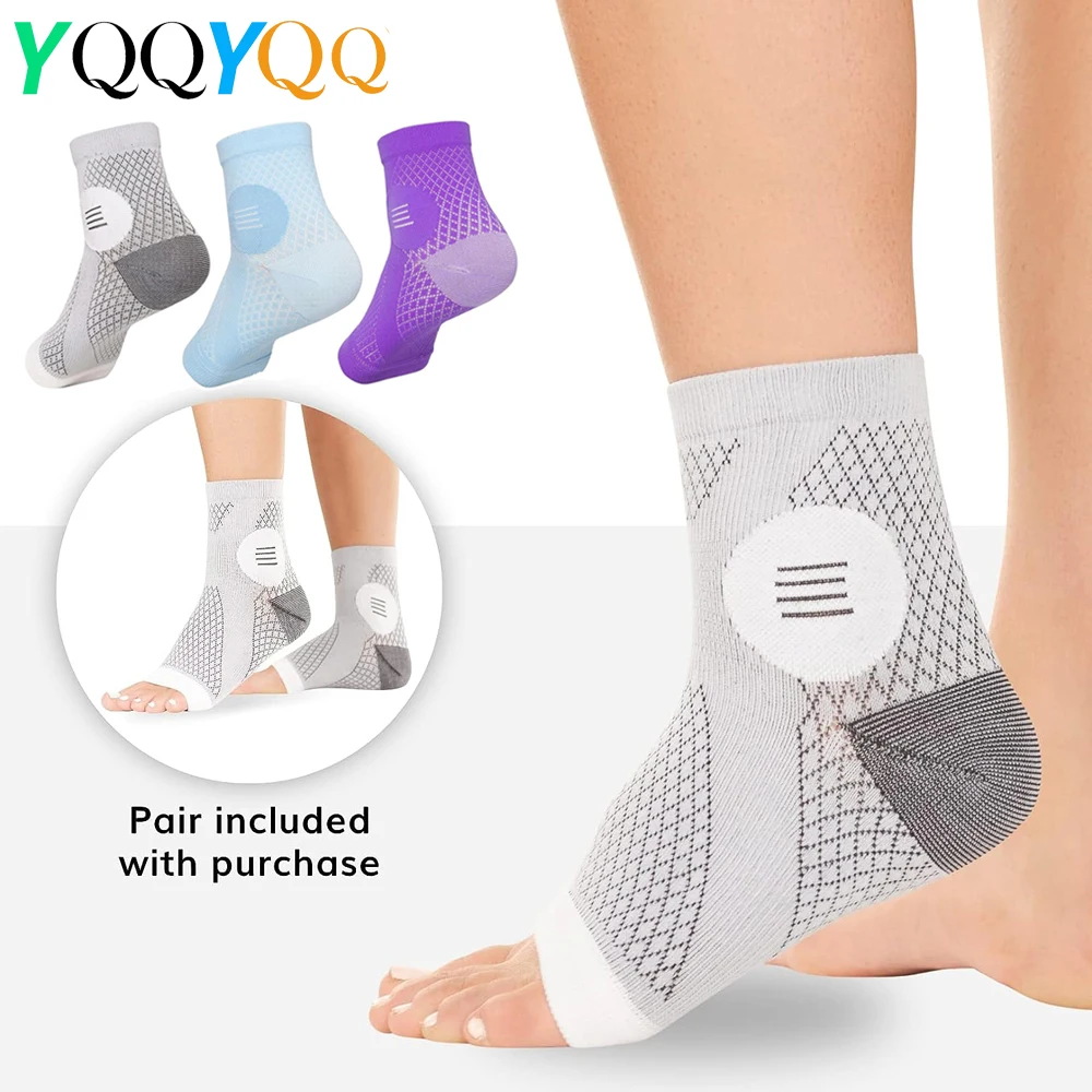 1Pair Neuropathy Socks - Peripheral Neuritis Compression Diabetic Toeless Foot Sleeves for Nerve Damage Pain in Feet, Ankle Gout