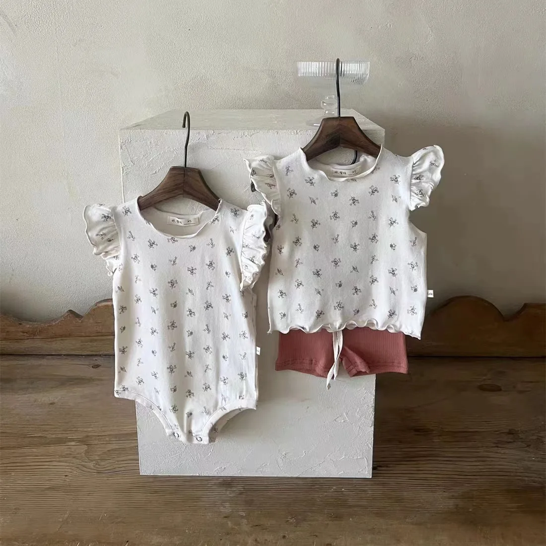 T230113 Children Clothing Spring&Summer Sweet Lace T-shirt for Toddler Girls Soft Undershirt for Newborn Baby Short Sleeved Top