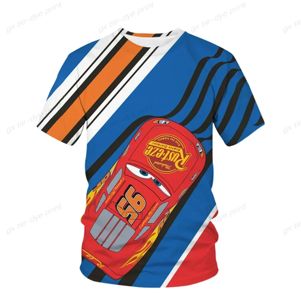 2024 Kids Tshirt Car Pixar Lightning McQueen Cartoon Graphic Baby Girls Clothes Boys T-Shirts Summer Children Sonic T-Shirt