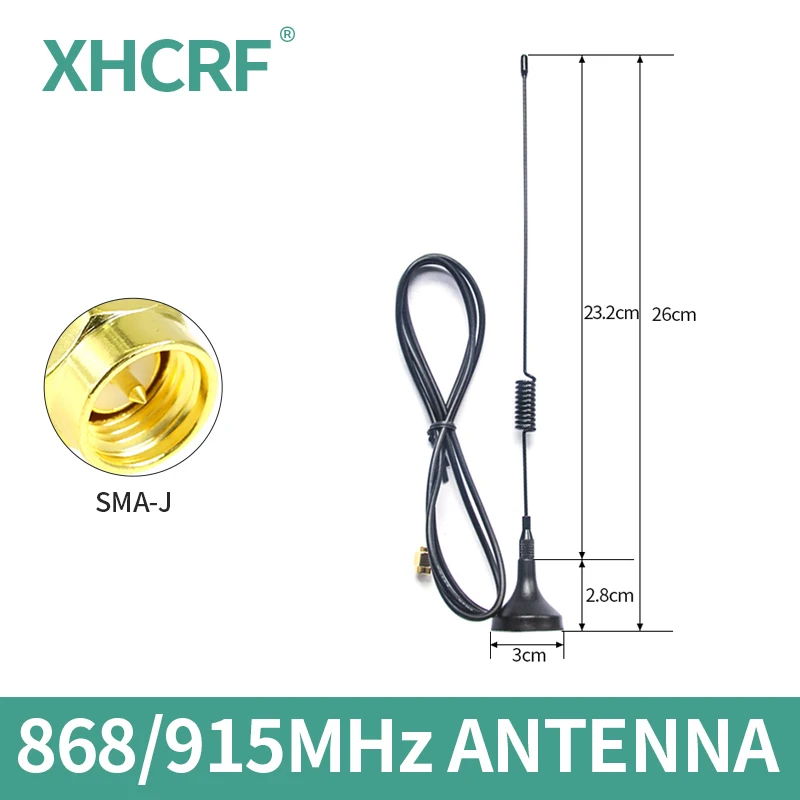 Lora 868MHz 915MHz Antenna with Magnetic Base SMA Male Omni Long Range Antennas 900MHz 1m 2m Pigtail Antena DTU Aerial