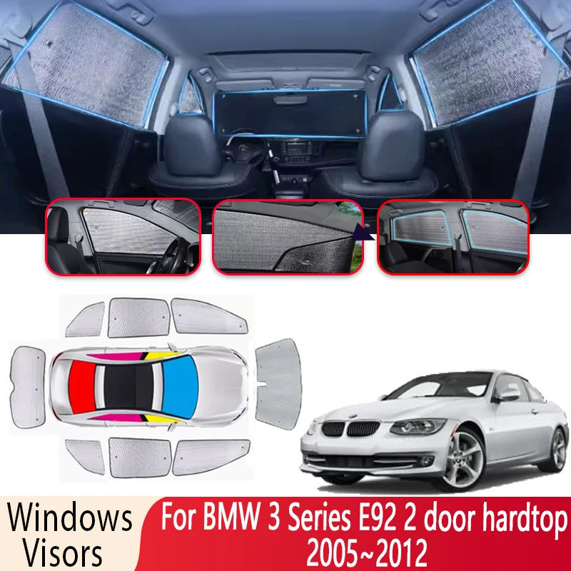 Sun Shade For BMW 3 Series E92 2 door hardtop 2005~2012 Car Windshield Sunshade Heat Insulation Auto Parts Sun Visor Accessories