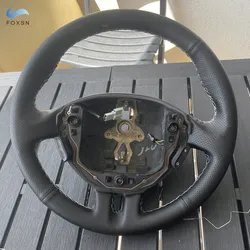For Renault Clio 3 2005-2013 Clio 3 RS 05-13 Car Accessories DIY Hand-sewing Steering Wheel Cover Perforated-Microfiber Leather