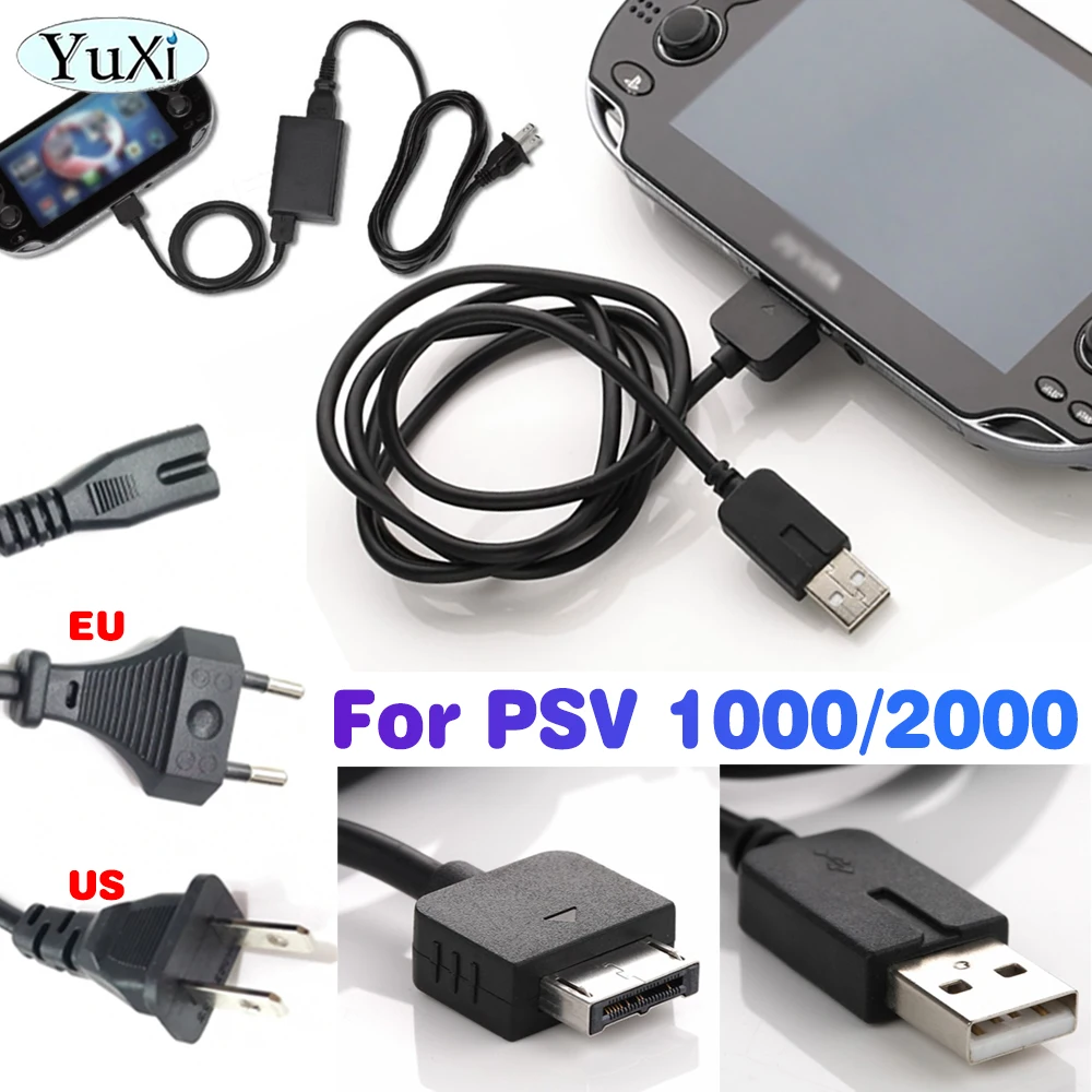 

USB Charging Cable Transfer Adapter Wire for Psvita 1000 2000 Data Charge Cord Linefor PS Vita PSV1000 2000 Power EU US AC Power