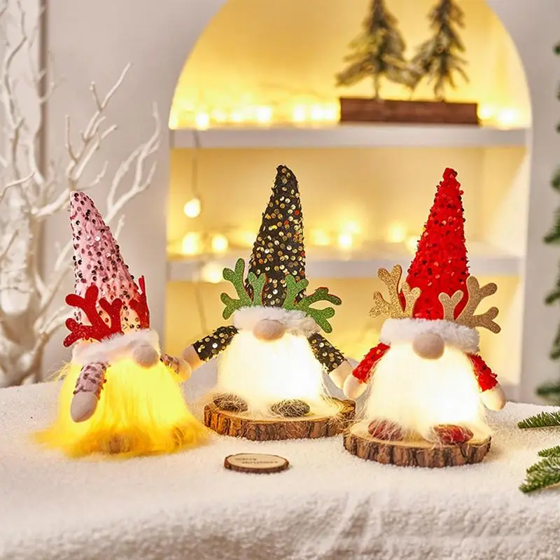 Glowing Gnome Christmas Faceless Doll Merry Christmas Home Decoration Navidad Natal Gift New Year Christmas Gifts