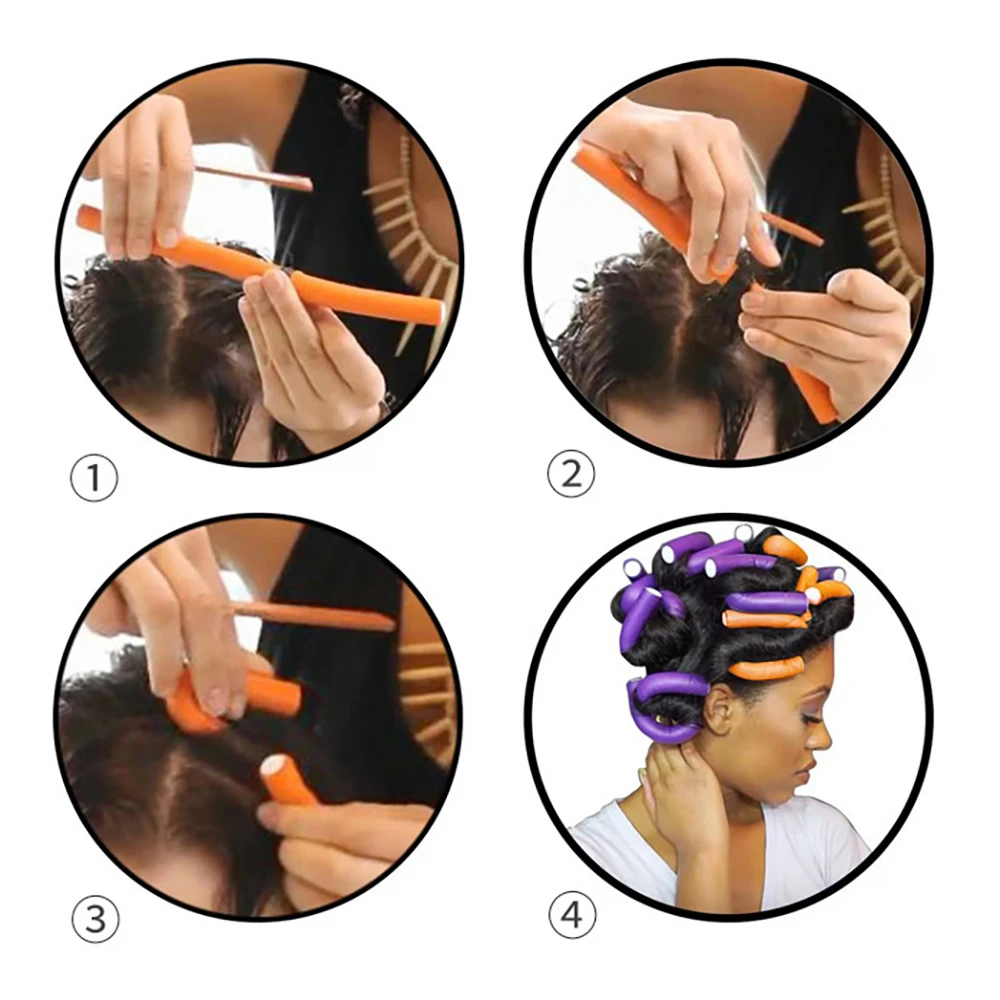 Schwamm-Haarwickler, Schonende Lockenstäbe, Hitzfreies Lockeneisen, Haarstyling-Werkzeug, 1 Set – Detail 1