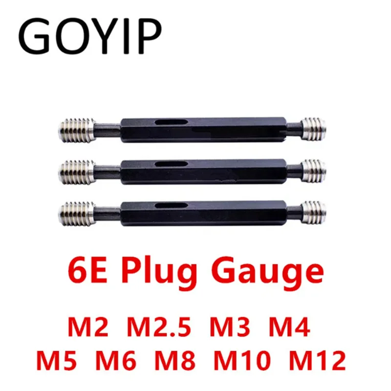 M2 M2.5 M3 M4 M5 M6 M8 M10 M12 6E Plated Front Thread Plug Gauge GO And NOGO Gage Support Customization