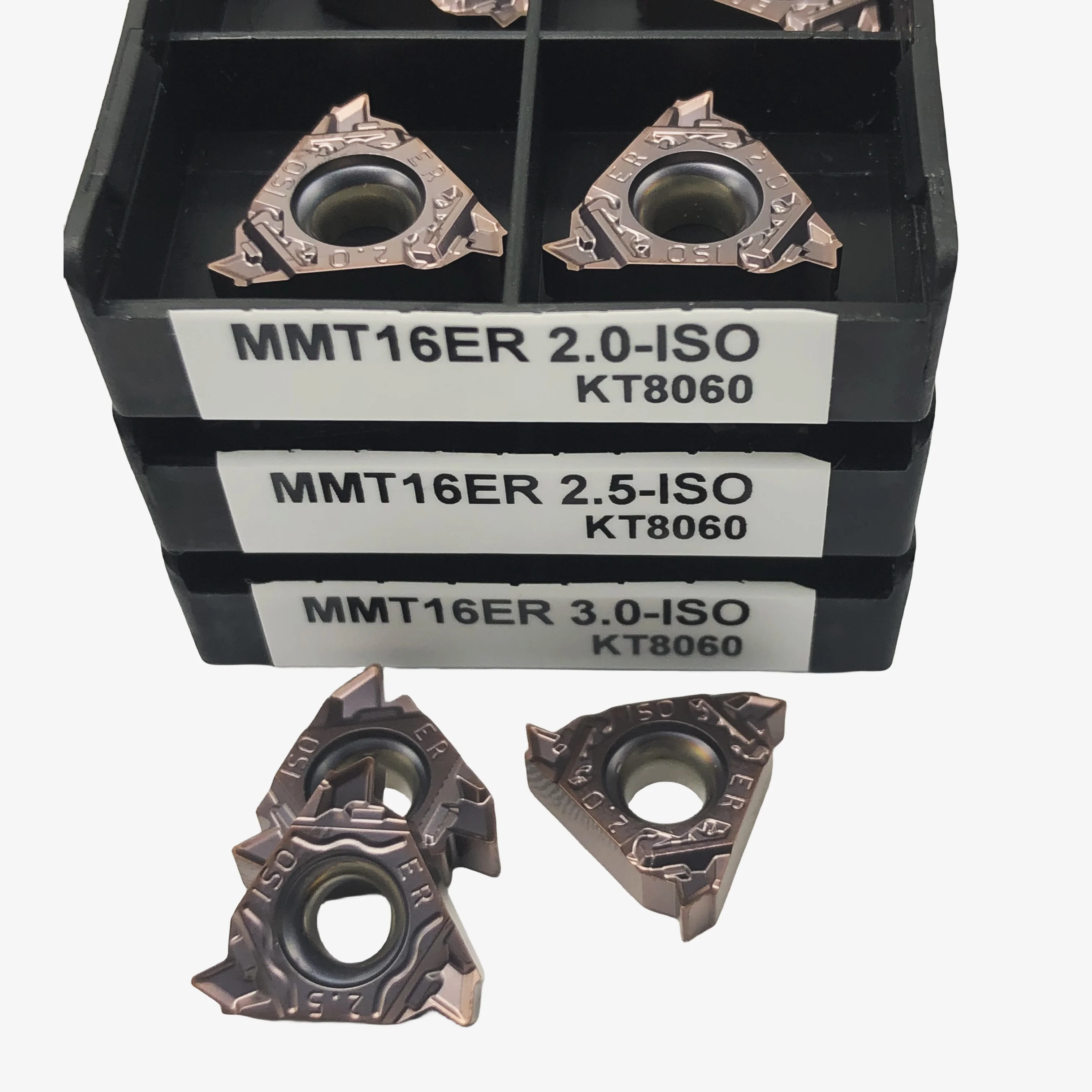 Ferramenta de giro da linha da inserção do carboneto do ISO, torno do CNC do SER, KT8060, 16ER, 1.0, 1.25, 1.5, 1.75, 2.0, 2.5, 3.0, ISO