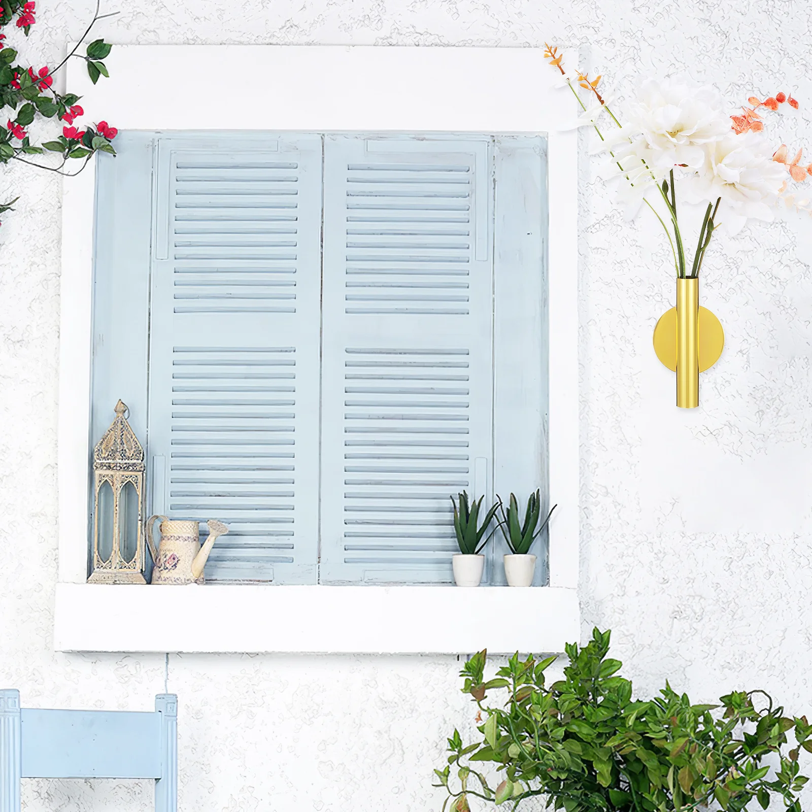 

Wall Flower Vase Gold Wall Vase Holder Compact Size Elegant Present for Unique Practical Home Decoration Vases for Room Decor