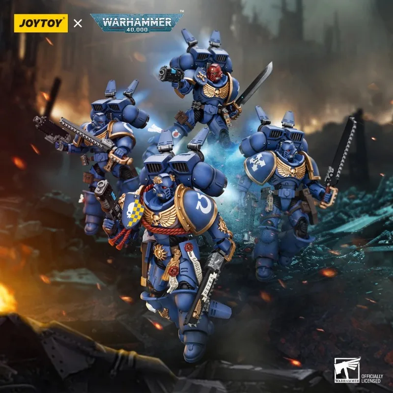 

[Pre-Order] JOYTOY1/18 Warhammer40K Action Figure Ultramarines Jump Pack Intercessors Captain with Jump Pack Model Toy Boy Gift