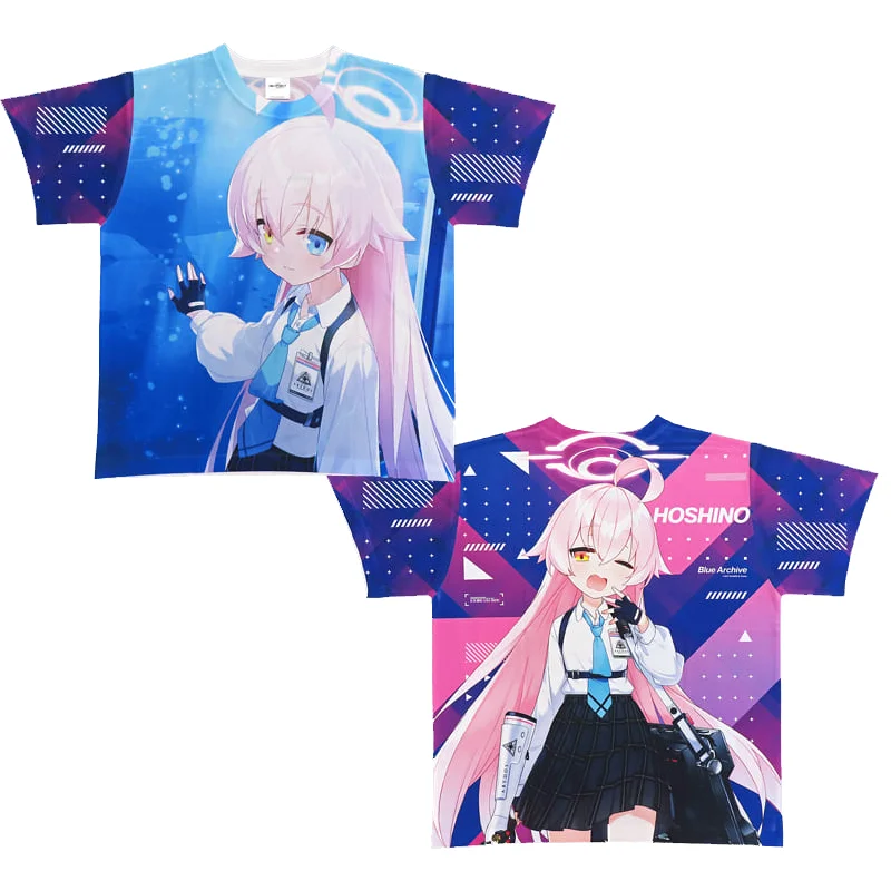 Takanashi Hoshino T-shirts Game Blue Archive 3D Print Men's T Shirt Cosplay Anime Tees Fashion Short Sleeve Tops Summer Clothing