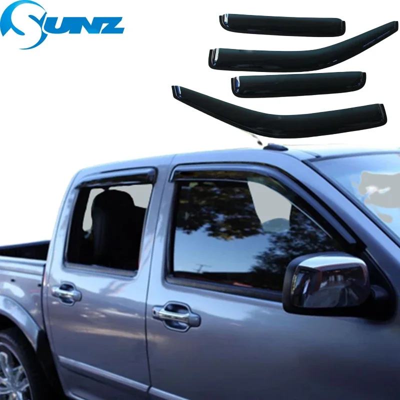 Side Window Vent Visor For Isuzu D-max Dmax 2007 2008 2009 2010 2011 Sun Rain Deflector Guard Awning Shelter Weathershields