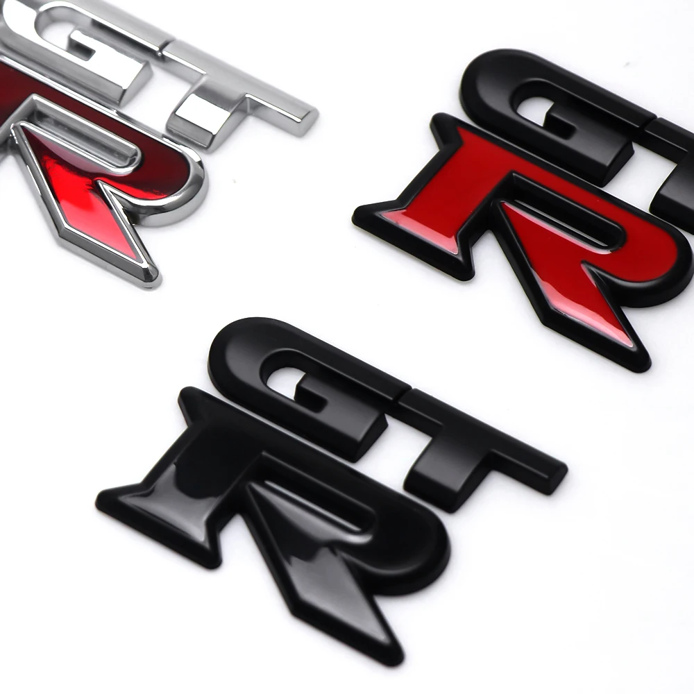1pcs Car Front Rear Tail Trunk Bumper GTR Emblem Decoration Stickers For Nissan Nismo Tiida Teana GTR 350Z 370Z 240SX Juke Note