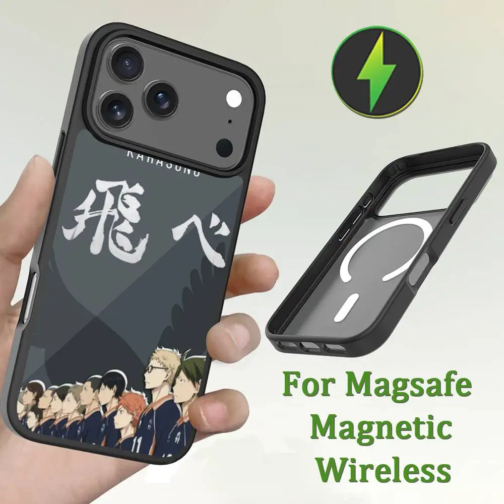 حافظة هاتف رائعة H-Haikyuus K-Karasuno لهاتف iPhone 13,12,11,16,15,17,14,Pro,Max,Plus,Mini,Magsafe,شحن لاسلكي مغناطيسي #4
